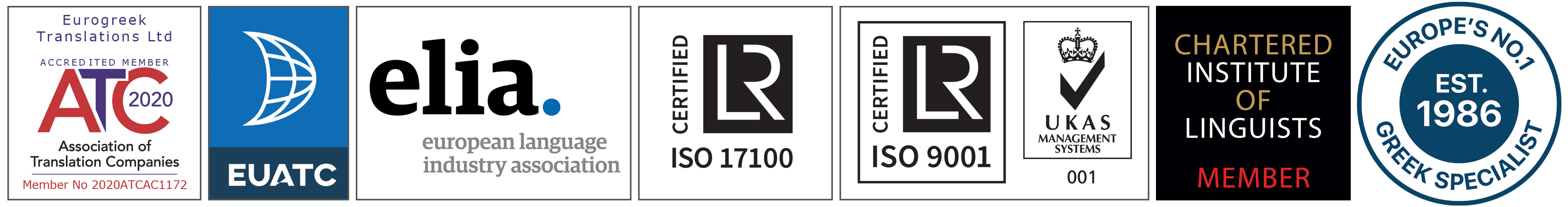 EuroGreek Translations ISO Certifications